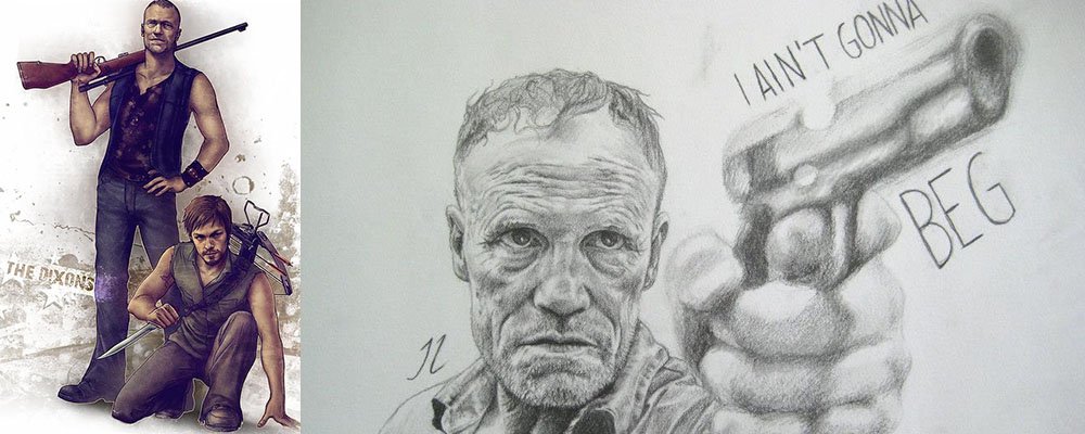The Walking Dead Surprising Stories From Behind The Scenes - Merle Daryl Dixon Brothers Art