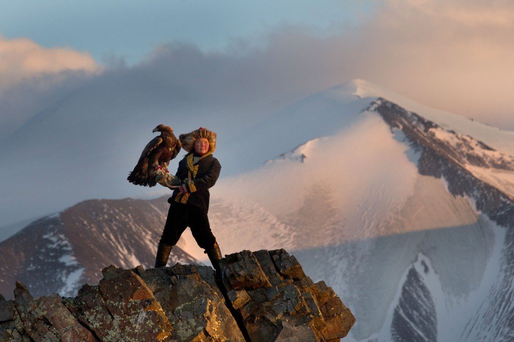 13 year old eagle huntress Ashol Pan; Mongolia Human Diversity
