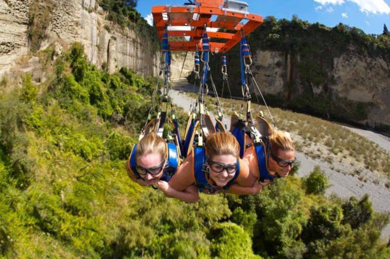 170m above the ground, gravity flying, New Zealand Adventure travel ideas