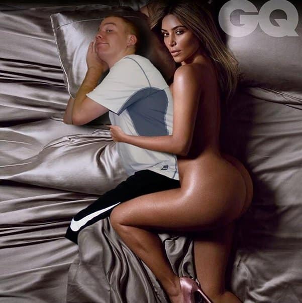 A routine hug from Kim Kardashian Funny Photoshop