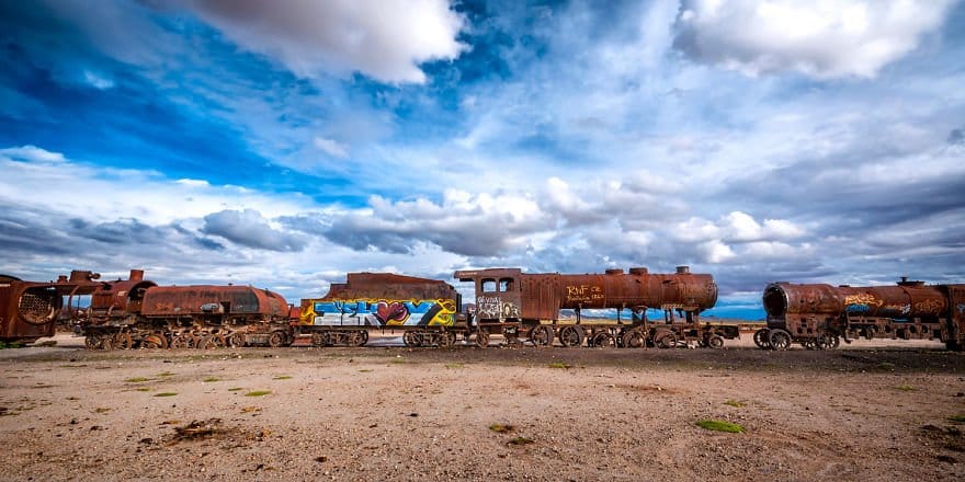Abandoned Train traveling Paradise