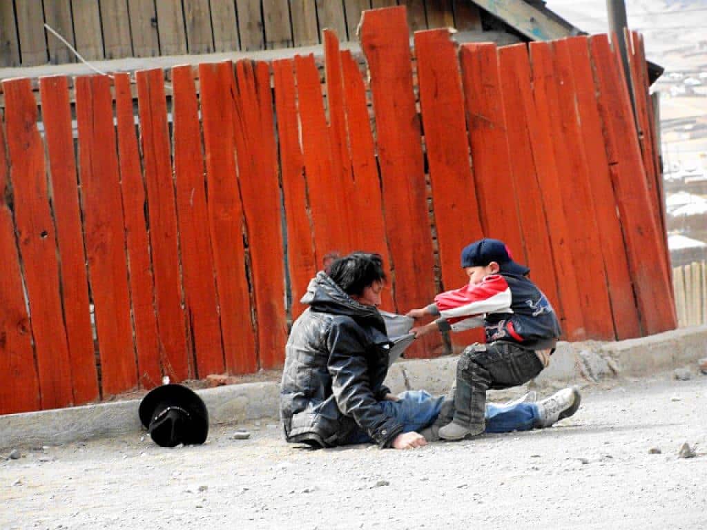 ALCOHOLIC FATHER WITH CHILD Human Diversity