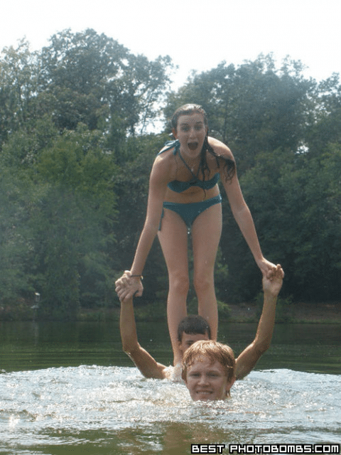 Amazing Balances Funny Photobomb