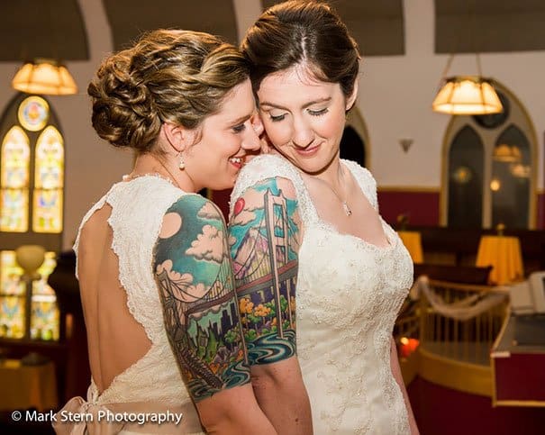 Awesome bridge Couple Tattoo