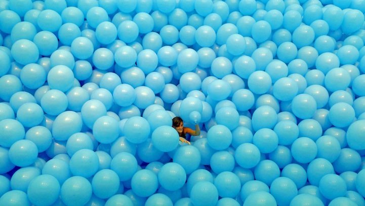 Martin Creed’s Balloons art installed at Cleveland’s MOCA
