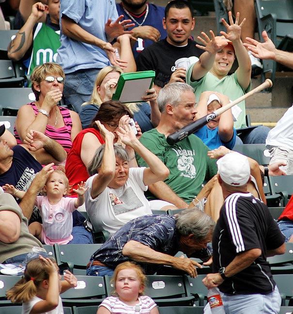 Bat hits the face Perfectly Timed Photo
