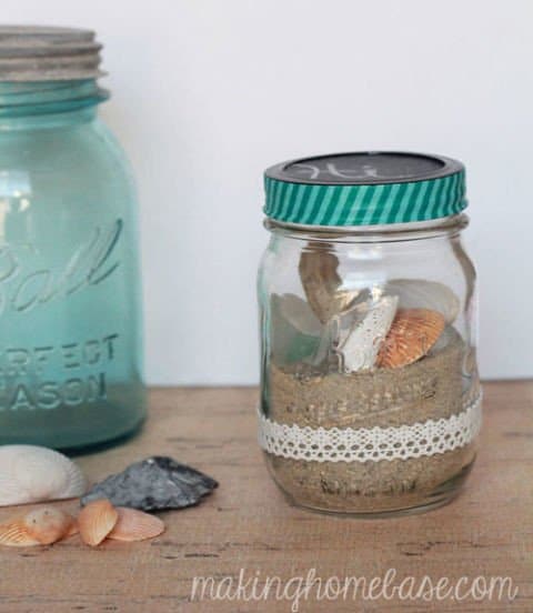 Beach Mason Jar