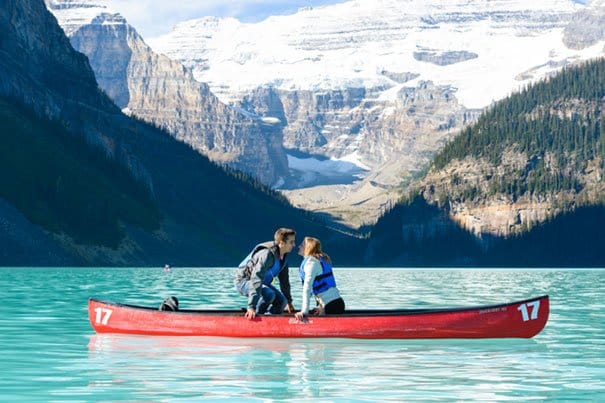 Beautiful lake, boat proposal Wedding Proposal