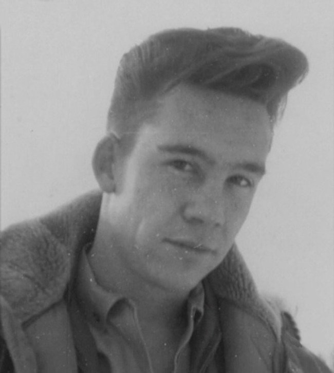 Bob Ross as a Master sergeant in the USAF, before his trademark afro.  Young Celebrity