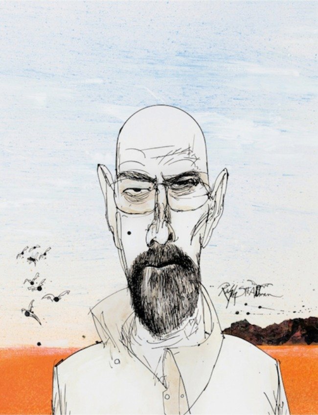 The Breaking Bad casts gets a makeover by Ralph Steadman