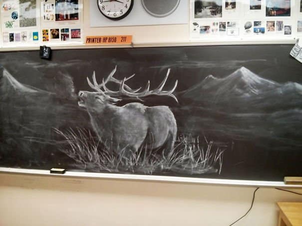 Chalkboard Drawing Awesome Teacher