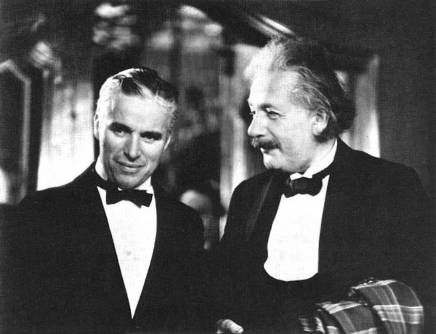 Chaplin and Einstein Rare Photo