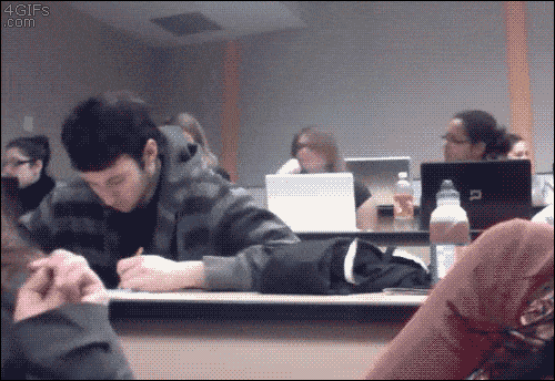 Classroom Sneeze Funny Animated GIF