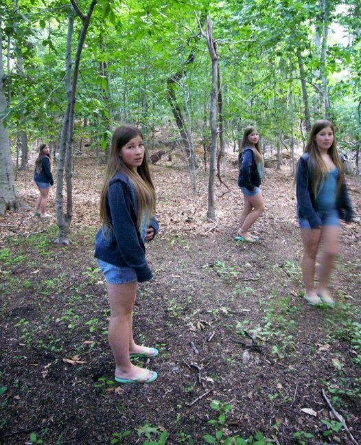 Clone Selfie Photo 17 Forest girl