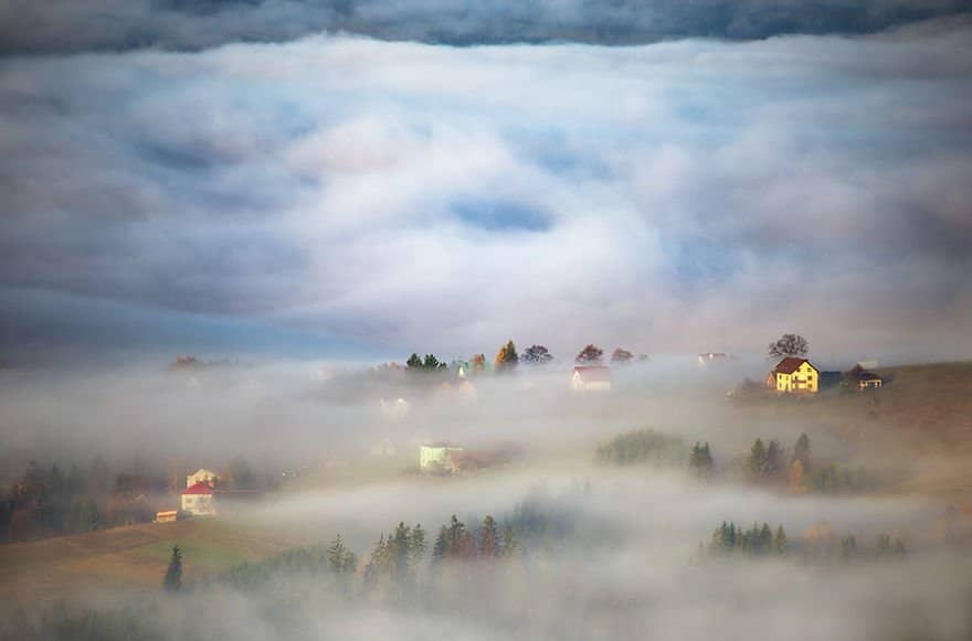 Different worlds Beskidy – Poland Misty Village