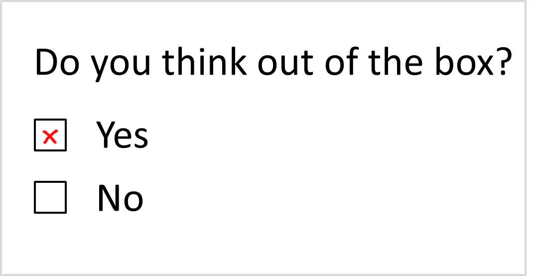 Do you think out of the box