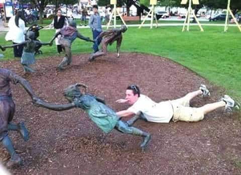 Don't take her Funny Sculpture