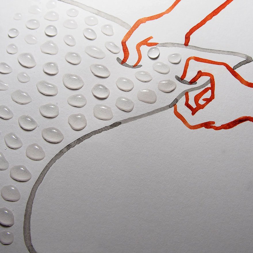 drops of water Creative Drawing