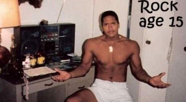 Dwayne Johnson at age 15. [1987] Young Celebrity