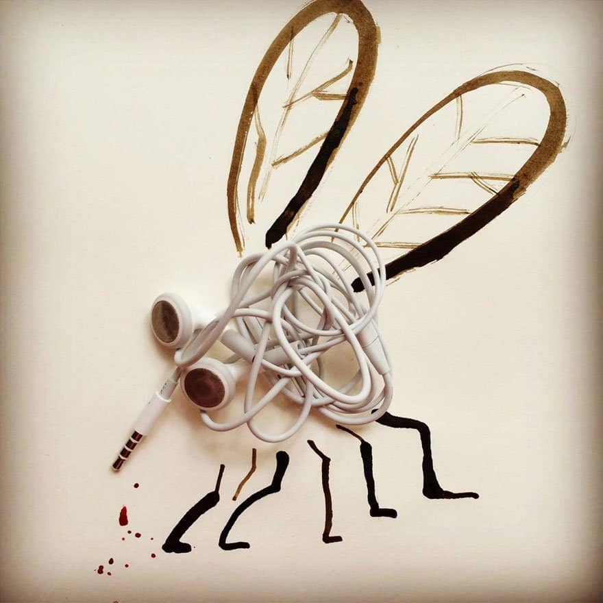 earphone Creative Drawing
