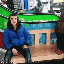 Escalator Arm Funny Animated GIF
