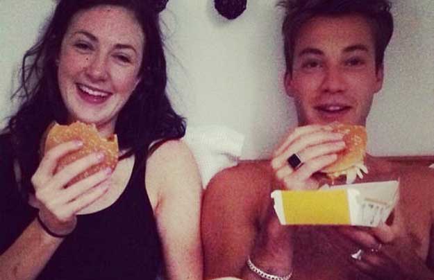Fast Food is better After Sex Selfies