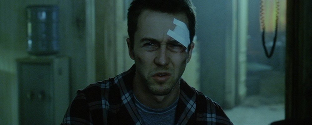 Fight Club Surprising Stories From Behind the Scenes - Norton with Bandage
