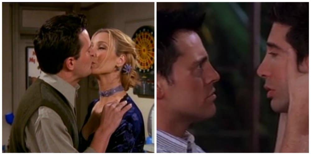 friends kissing