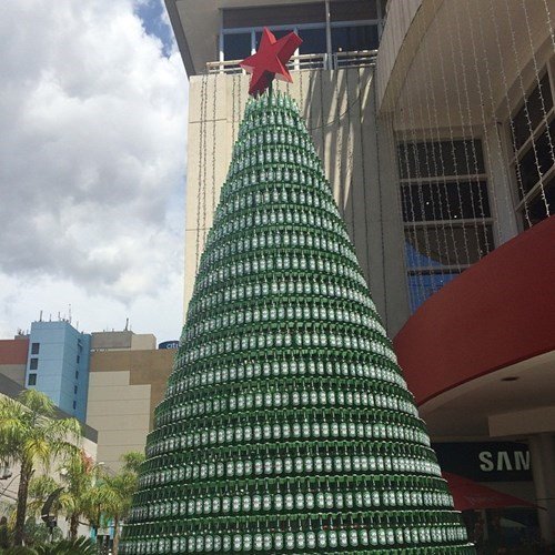 Funny Christmas Trees 7 Beer Bottles