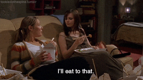 Gilmore Girls Fun Facts - Animated GIF - eat
