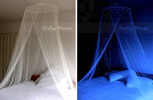 Glow In The Dark Starry Bed Canopy Beautiful Galaxy