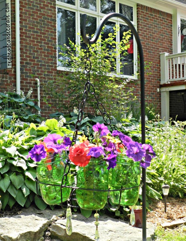 Hanging garden Mason Jar