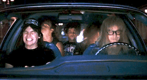 wayne's world headbanging