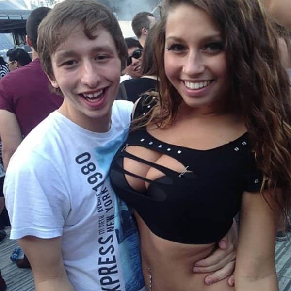 He's with a huge ....... luck!! Lucky Nerds