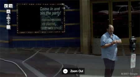His wife or girlfriend probably didn’t know that he was in a strip club. Google Street Surprises