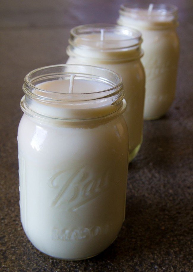 Homemade candles Mason Jar