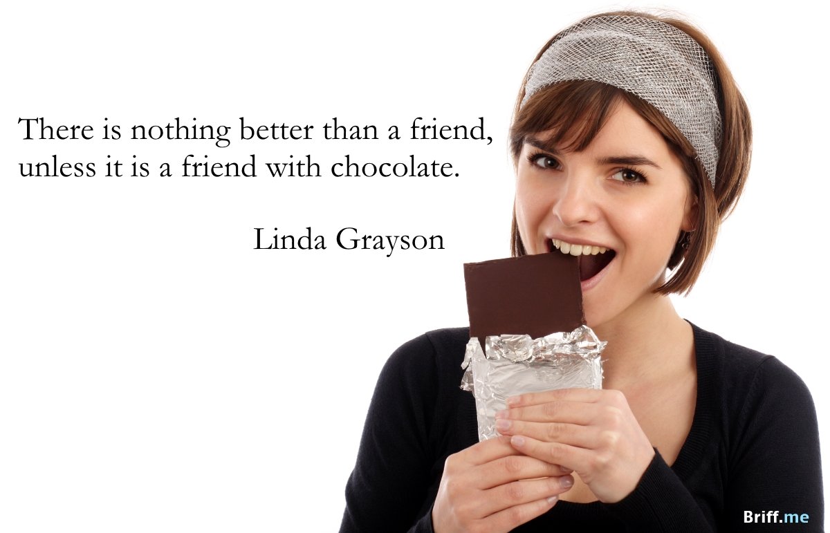 Inspirational Quotes: A Friend with Chocolate