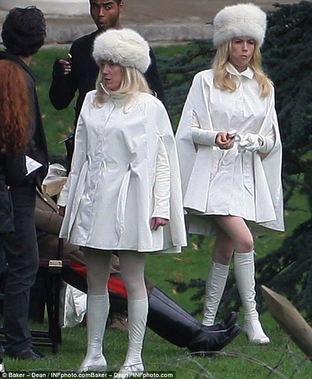 January Jones & Stuntwoman Celebrities Stunts
