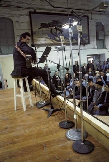 Johnny cash at San Quentin Rare Photos