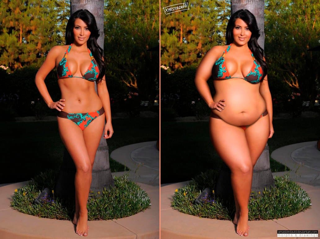 Kim Kardashian Fat Celebrities
