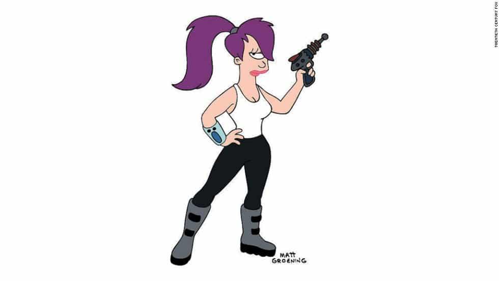 Leela, the pilot on “Futurama” Supergirls
