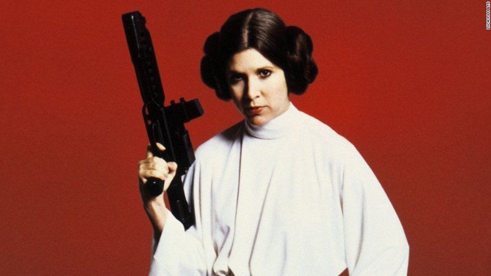 “Leia” Carrie Fisher in the “Star Wars” Supergirls