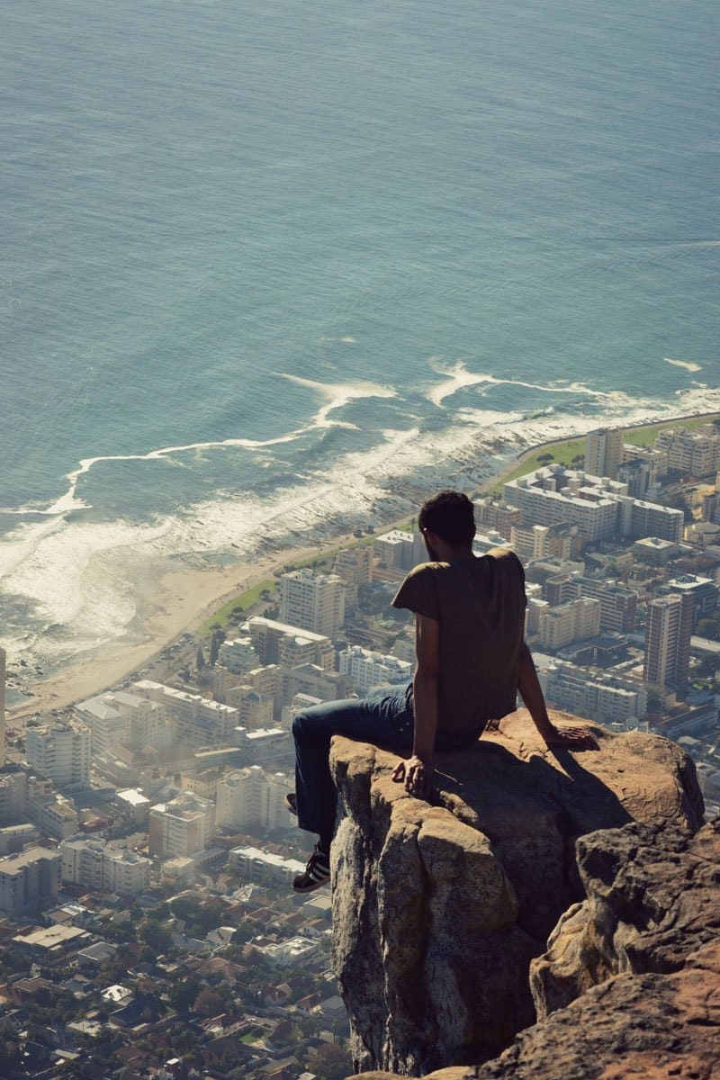Looking down from LION’S head High Place