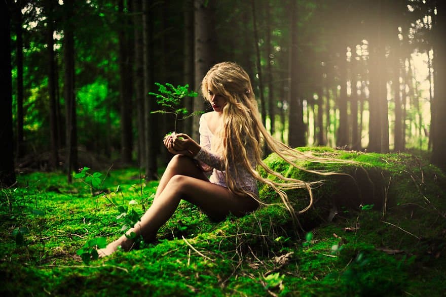 Markéta as a forest spirit Surreal Portraits