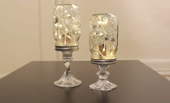 Mason jar lamp