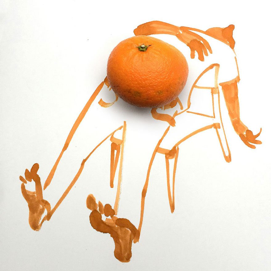 Orange Creative Drawings