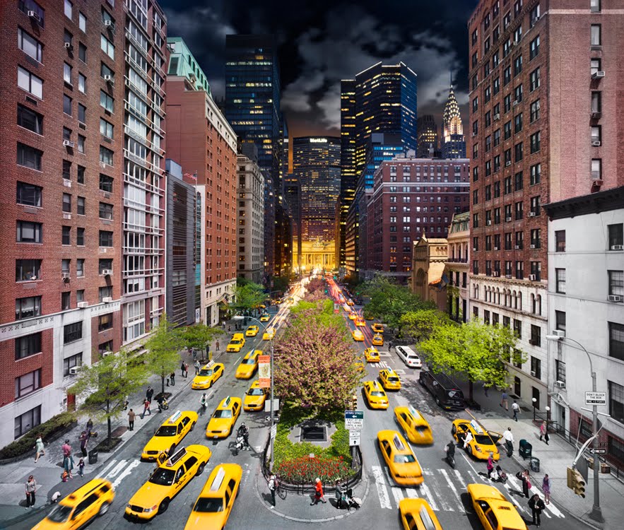 Park Avenue, NYC Day and Night