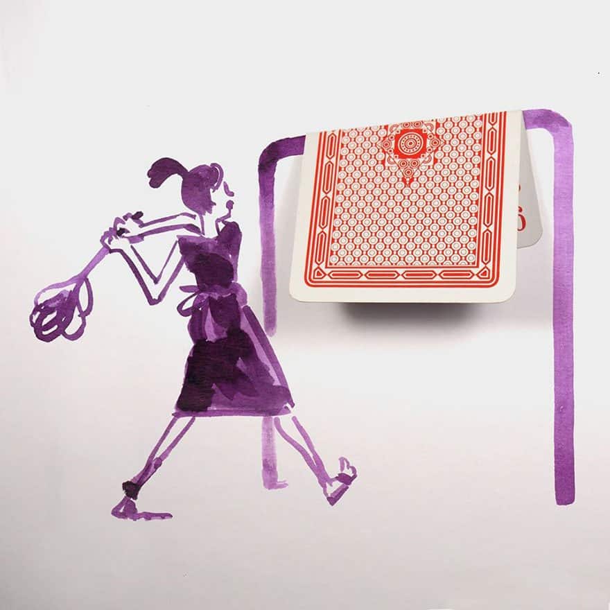 playing card Creative Drawings