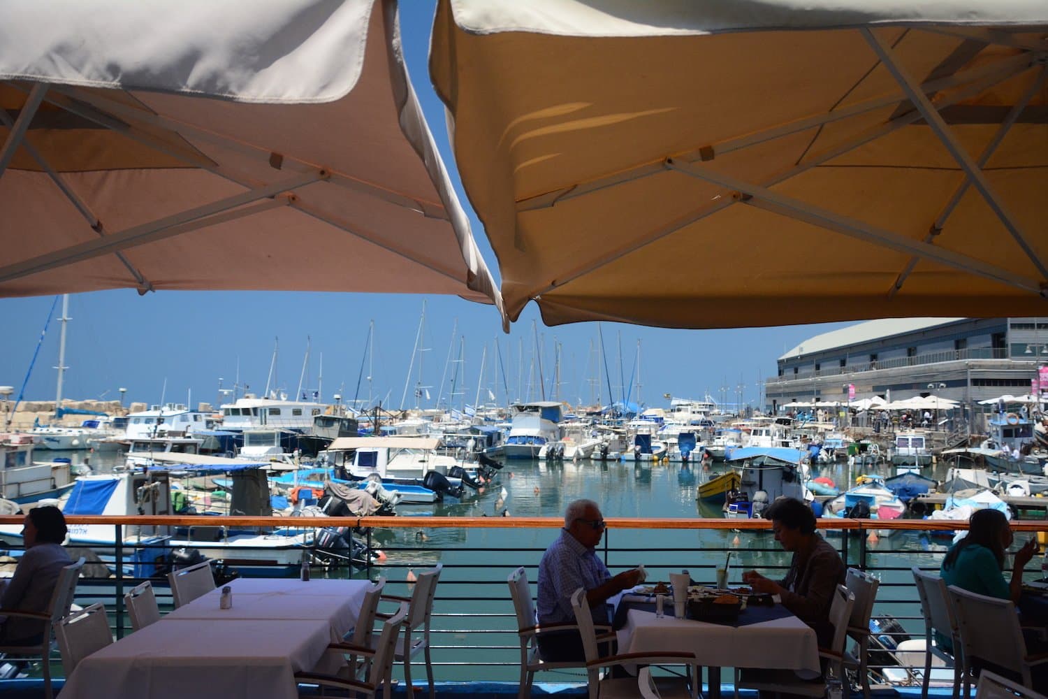 Restaurant at Jaffa Port Beautiful Israel