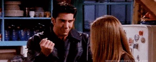 friends ross gives finger